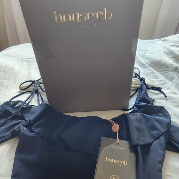 NWT House of CB London- French navy blue dress - Picture 2 of 4